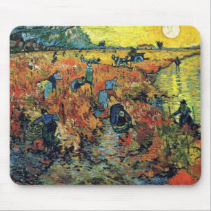 Vincent Van Gogh - Red Vineyard At Arles Painting Mouse Pad