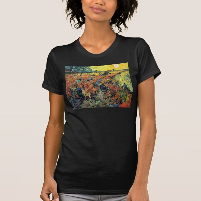 Vincent Van Gogh - Red Vineyard At Arles Painting T-Shirt (Front)
