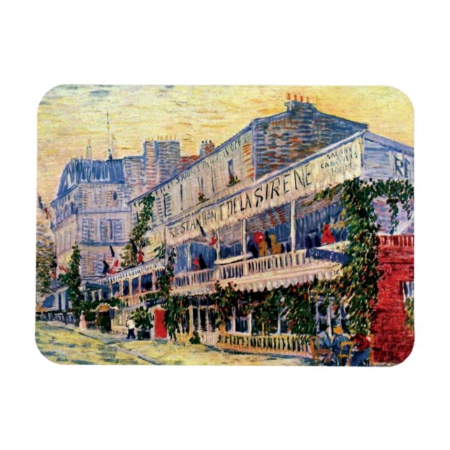 Vincent Van Gogh - Restaurant De La Sirene Magnet (Horizontal)