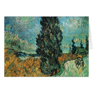 vincent van gogh - road with cypress and star