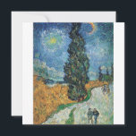 Vincent Van Gogh - Road with Cypress and Star Holiday Card<br><div class="desc">Vincent Van Gogh - Road with Cypress and Star</div>