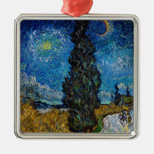 Vincent van Gogh - Road with Cypress and Star Metal Tree Decoration