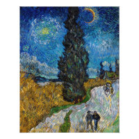 Vincent van Gogh - Road with Cypress and Star
