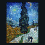 Vincent van Gogh Road with Cypress and Star Poster<br><div class="desc">Step into the enchanting world of Vincent van Gogh with "Road with Cypress and Star." This mesmerising painting captures the essence of a starry night, where the majestic cypress trees stand tall against the darkening sky. Van Gogh's masterful use of vibrant colours and bold brushstrokes brings a sense of movement...</div>