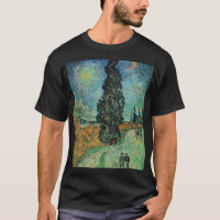 vincent van gogh - road with cypress and star