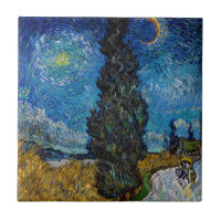 Vincent van Gogh - Road with Cypress and Star