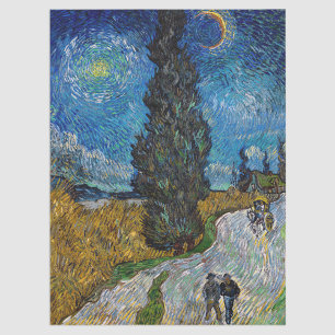 Vincent van Gogh - Road with Cypress and Star Tissue Paper