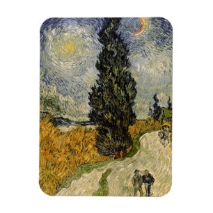 Vincent van Gogh   Road with Cypresses, 1890 Magnet