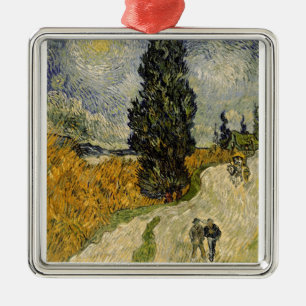 Vincent van Gogh   Road with Cypresses, 1890 Metal Tree Decoration