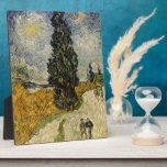Vincent van Gogh | Road with Cypresses, 1890 Plaque<br><div class="desc">Image Collection Number:  BAL3752  Road with Cypresses,  1890 (oil on canvas). Gogh,  Vincent van (1853-90) oil on canvas. Rijksmuseum Kroller-Muller,  Otterlo,  Netherlands .  1890</div>