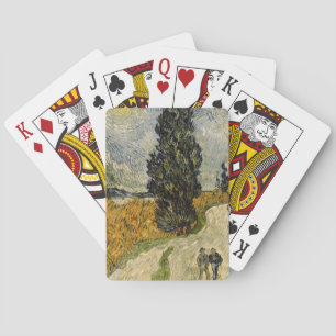 Vincent van Gogh Road with Cypresses, 1890 Playing Cards