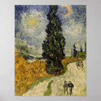 Vincent van Gogh | Road with Cypresses, 1890