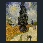 Vincent van Gogh | Road with Cypresses, 1890 Poster<br><div class="desc">Image Collection Number:  BAL3752  Road with Cypresses,  1890 (oil on canvas). Gogh,  Vincent van (1853-90) oil on canvas. Rijksmuseum Kroller-Muller,  Otterlo,  Netherlands .  1890</div>