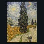 Vincent van Gogh | Road with Cypresses, 1890 Spiral Notebook<br><div class="desc">Image Collection Number:  BAL3752  Road with Cypresses,  1890 (oil on canvas). Gogh,  Vincent van (1853-90) oil on canvas. Rijksmuseum Kroller-Muller,  Otterlo,  Netherlands .  1890</div>