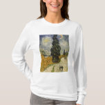 Vincent van Gogh | Road with Cypresses, 1890 T-Shirt<br><div class="desc">Image Collection Number:  BAL3752  Road with Cypresses,  1890 (oil on canvas). Gogh,  Vincent van (1853-90) oil on canvas. Rijksmuseum Kroller-Muller,  Otterlo,  Netherlands .  1890</div>