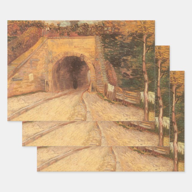Vincent van Gogh - Roadway Underpass, The Viaduct Wrapping Paper Sheet (Set)