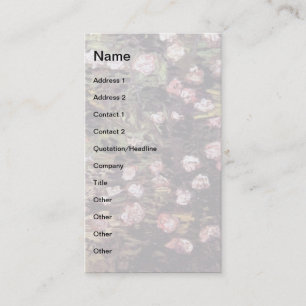 Vincent Van Gogh - Rosebush In Blossom Fine Art Business Card