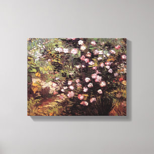 Vincent Van Gogh - Rosebush In Blossom Fine Art Canvas Print