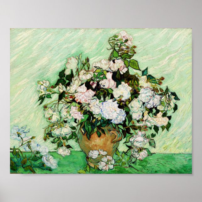Vincent Van Gogh Roses (1890) Poster (Front)