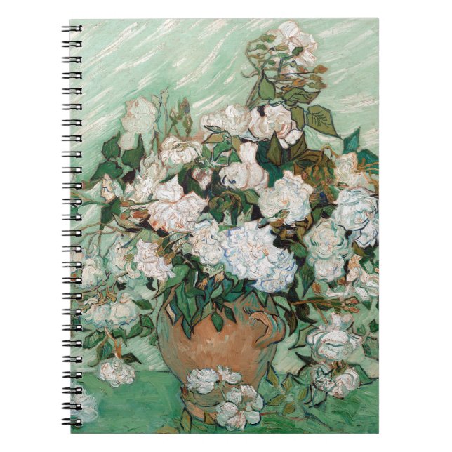 Vincent van Gogh | Roses, 1890 Spiral Notebook (Front)
