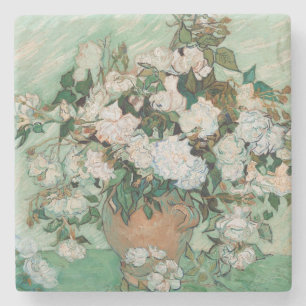 Vincent van Gogh   Roses, 1890 Stone Coaster
