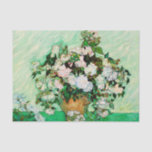 Vincent Van Gogh Roses (1890) Tissue Paper<br><div class="desc">Pretty , Vintage , Beautiful painting Vase with Pink Roses (1890) by Vincent Van Gogh Sticker. This is an old masterpiece from the dutch master painter Vincent Van Gogh. This fine art old oil painting of has beautiful, vibrant, saturated colour. This old painting depicts a vase of roses. This is...</div>