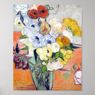 Vincent Van Gogh - Roses And Anemones 1890 Poster