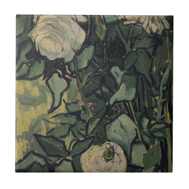 Vincent van Gogh - Roses and Beetle Tile (Front)