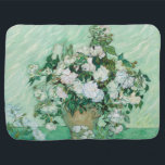 Vincent van Gogh - Roses Baby Blanket<br><div class="desc">Roses / Still Life: Vase with Pink Roses - Vincent van Gogh,  Oil on Canvas,  1890</div>