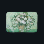 Vincent van Gogh - Roses Bath Mat<br><div class="desc">Roses / Still Life: Vase with Pink Roses - Vincent van Gogh,  Oil on Canvas,  1890</div>