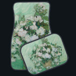 Vincent van Gogh - Roses Car Mat<br><div class="desc">Roses / Still Life: Vase with Pink Roses - Vincent van Gogh, Oil on Canvas, 1890</div>
