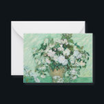 Vincent van Gogh - Roses Card<br><div class="desc">Roses / Still Life: Vase with Pink Roses - Vincent van Gogh,  Oil on Canvas,  1890</div>