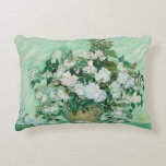 Vincent van Gogh - Roses Decorative Cushion<br><div class="desc">Roses / Still Life: Vase with Pink Roses - Vincent van Gogh,  Oil on Canvas,  1890</div>