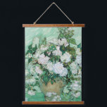 Vincent van Gogh - Roses Hanging Tapestry<br><div class="desc">Roses / Still Life: Vase with Pink Roses - Vincent van Gogh,  Oil on Canvas,  1890</div>