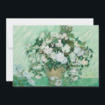 Vincent van Gogh - Roses Invitation<br><div class="desc">Roses / Still Life: Vase with Pink Roses - Vincent van Gogh,  Oil on Canvas,  1890</div>