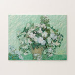 Vincent van Gogh - Roses Jigsaw Puzzle<br><div class="desc">Roses / Still Life: Vase with Pink Roses - Vincent van Gogh,  Oil on Canvas,  1890</div>