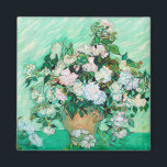 Vincent van Gogh Roses Magnet<br><div class="desc">Roses painted by Vincent van Gogh in 1890.</div>