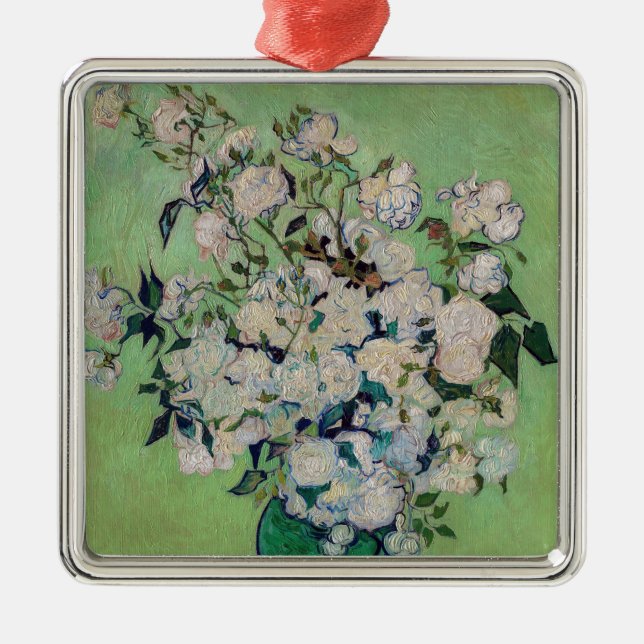 Vincent van Gogh - Roses Metal Tree Decoration (Front)