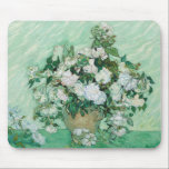 Vincent van Gogh - Roses Mouse Pad<br><div class="desc">Roses / Still Life: Vase with Pink Roses - Vincent van Gogh,  Oil on Canvas,  1890</div>