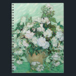 Vincent van Gogh - Roses Notebook<br><div class="desc">Roses / Still Life: Vase with Pink Roses - Vincent van Gogh,  Oil on Canvas,  1890</div>