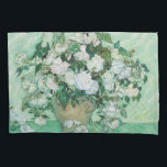 Vincent van Gogh - Roses Pillowcase<br><div class="desc">Roses / Still Life: Vase with Pink Roses - Vincent van Gogh,  Oil on Canvas,  1890</div>