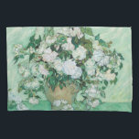 Vincent van Gogh - Roses Pillowcase<br><div class="desc">Roses / Still Life: Vase with Pink Roses - Vincent van Gogh,  Oil on Canvas,  1890</div>