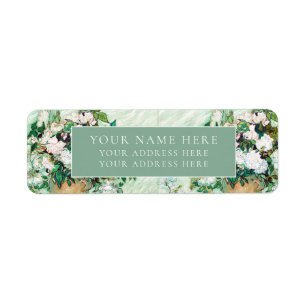 VINCENT VAN GOGH "ROSES" RETURN ADDRESS LABEL