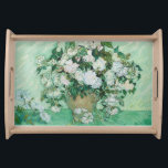 Vincent van Gogh - Roses Serving Tray<br><div class="desc">Roses / Still Life: Vase with Pink Roses - Vincent van Gogh,  Oil on Canvas,  1890</div>