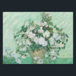 Vincent van Gogh - Roses Tablecloth<br><div class="desc">Roses / Still Life: Vase with Pink Roses - Vincent van Gogh,  Oil on Canvas,  1890</div>