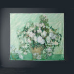 Vincent van Gogh - Roses Tapestry<br><div class="desc">Roses / Still Life: Vase with Pink Roses - Vincent van Gogh,  Oil on Canvas,  1890</div>