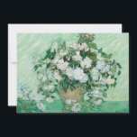 Vincent van Gogh - Roses Thank You Card<br><div class="desc">Roses / Still Life: Vase with Pink Roses - Vincent van Gogh,  Oil on Canvas,  1890</div>