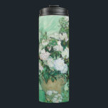 Vincent van Gogh - Roses Thermal Tumbler<br><div class="desc">Roses / Still Life: Vase with Pink Roses - Vincent van Gogh,  Oil on Canvas,  1890</div>