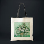 Vincent van Gogh - Roses Tote Bag<br><div class="desc">Roses / Still Life: Vase with Pink Roses - Vincent van Gogh,  Oil on Canvas,  1890</div>