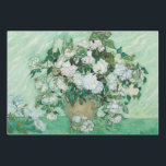 Vincent van Gogh - Roses Wrapping Paper Sheet<br><div class="desc">Roses / Still Life: Vase with Pink Roses - Vincent van Gogh,  Oil on Canvas,  1890</div>